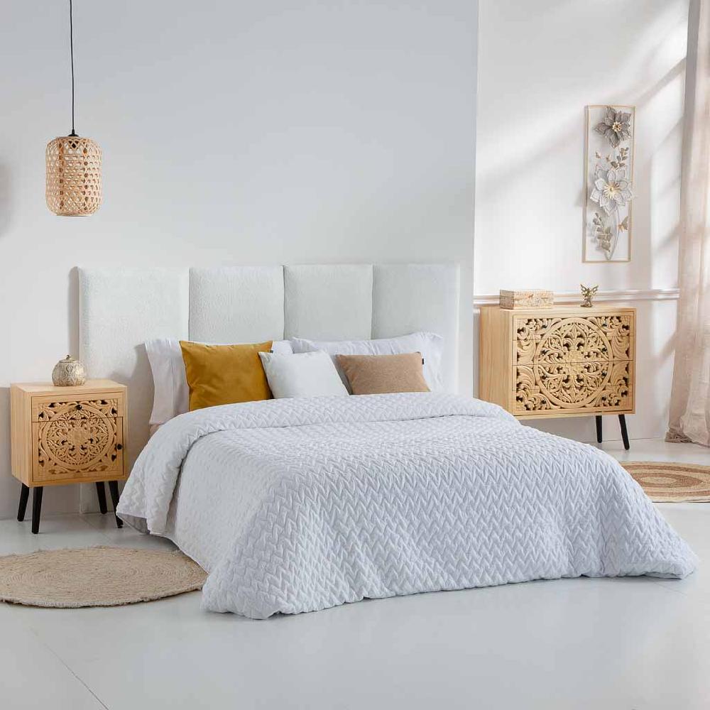 Creaciones Meng MUEBLE - MESITAS NOCHE - Mesita De Madera Marrón