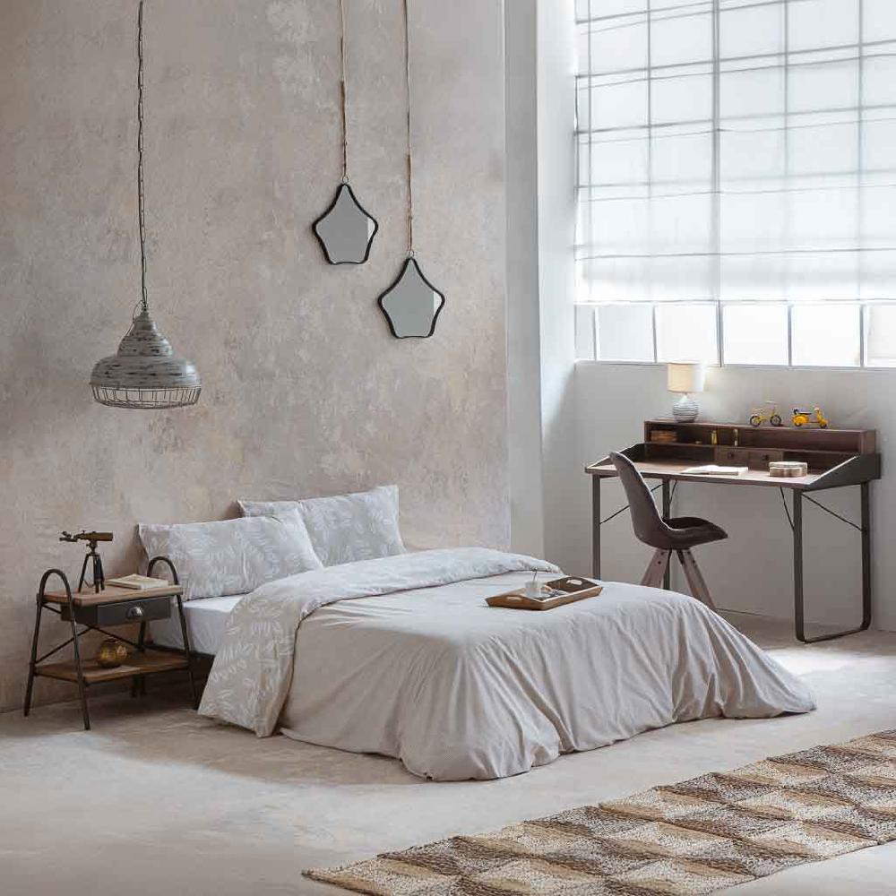 Creaciones Meng MUEBLE - MUEBLE AUXILIAR - Kit Escritorio De Madera Y Metal Marron