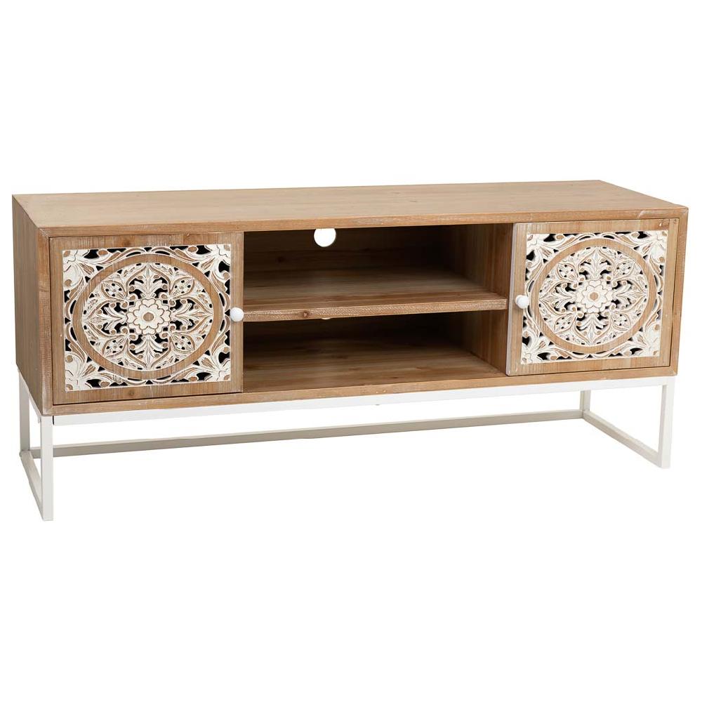 Creaciones meng MUEBLE - MUEBLE AUXILIAR - mueble bajo de madera blanco