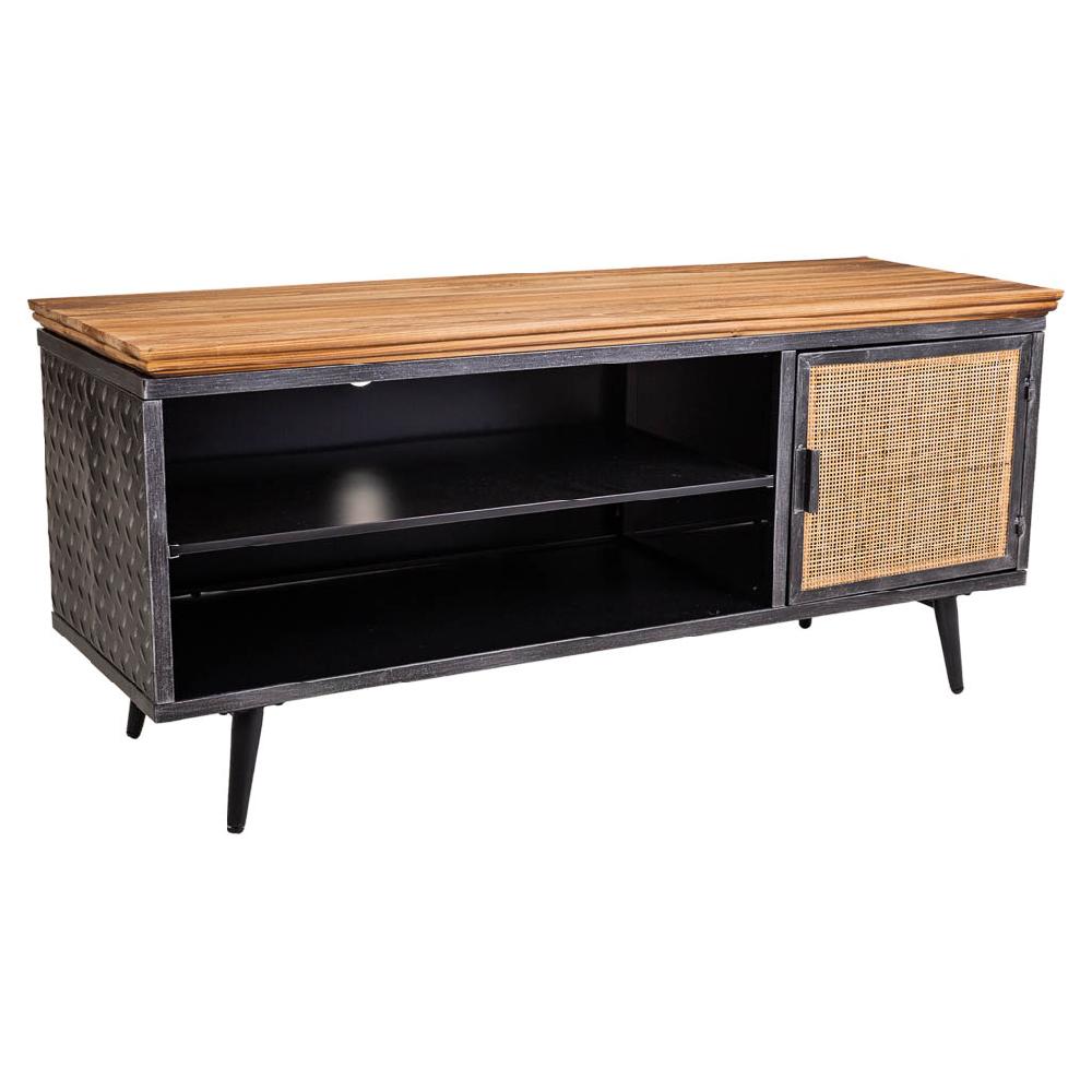 Creaciones meng MUEBLE - MUEBLES TELEVISION - kit mueble bajo de metal madera y bambu