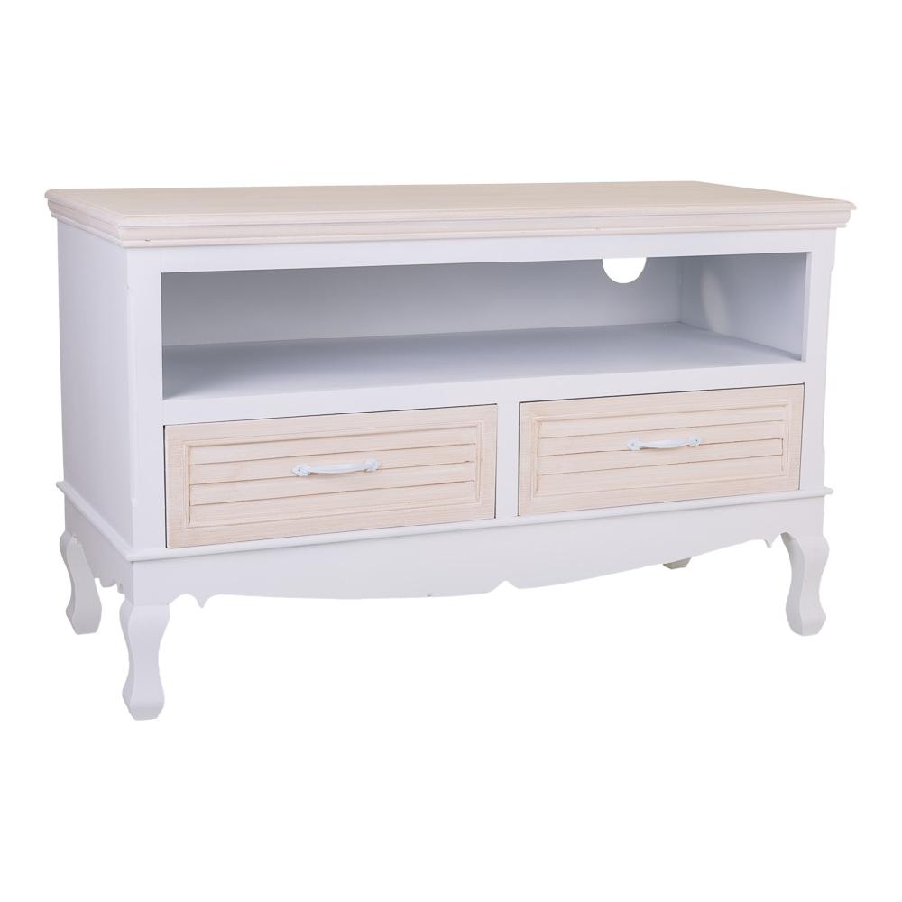 Creaciones meng MUEBLE - MUEBLES TELEVISION - mueble bajo de madera 2 cajones