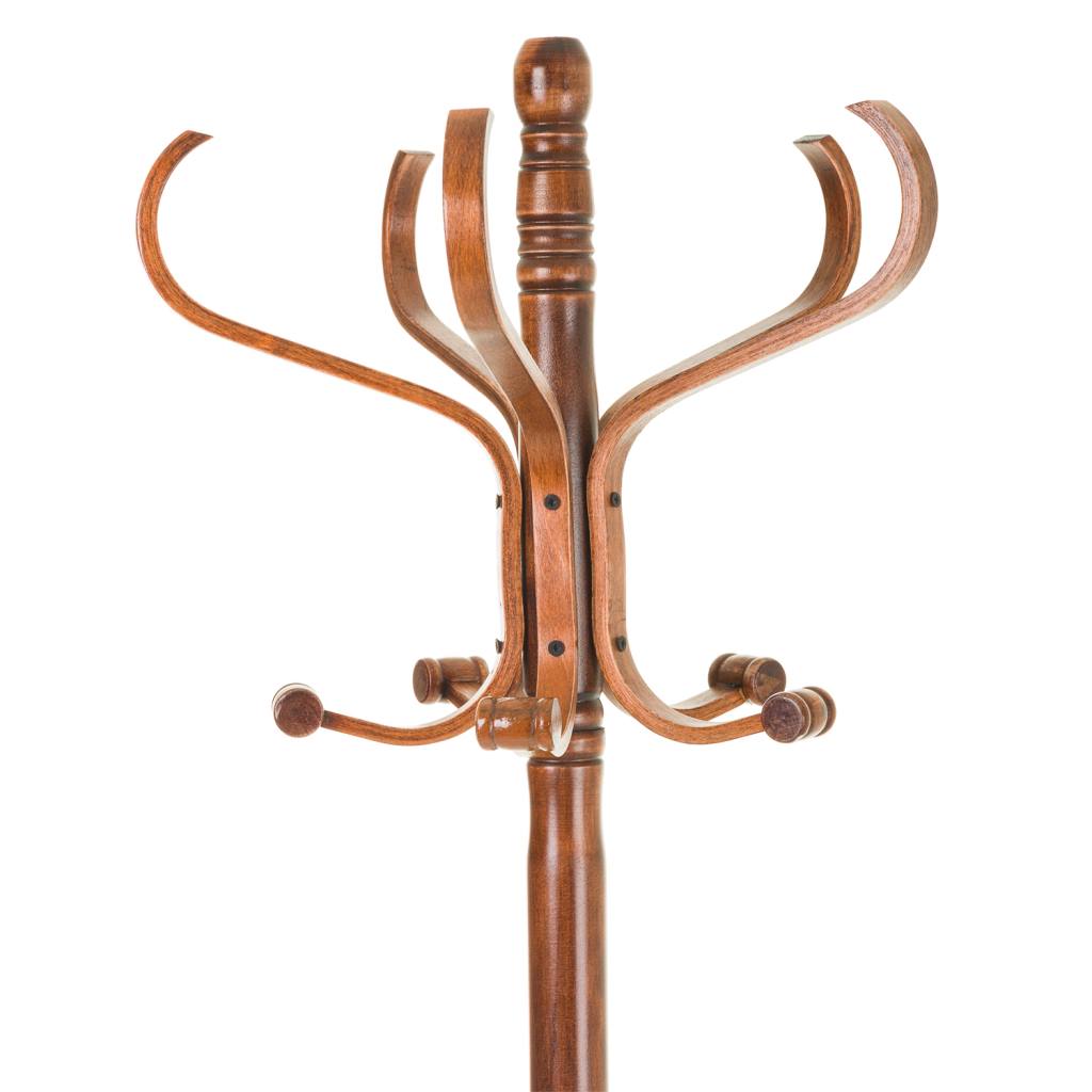 Creaciones Meng MUEBLE - PERCHEROS - Kit Perchero Pie Madera Lac Avellana