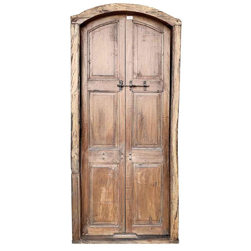 Creaciones meng MUEBLE - PUERTAS Y VENTANAS - puerta de madera azul con acabado artesanal