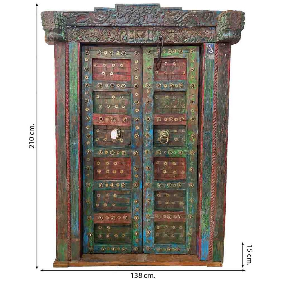 Creaciones Meng MUEBLE - PUERTAS Y VENTANAS - Puerta De Madera Con Acabado Artesanal