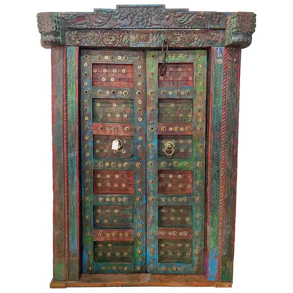 Creaciones meng MUEBLE - PUERTAS Y VENTANAS - puerta de madera con acabado artesanal