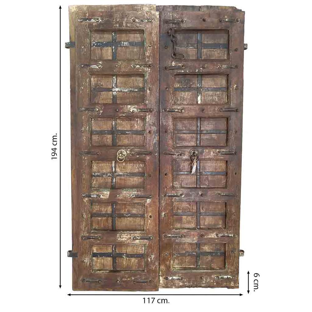 Creaciones Meng MUEBLE - PUERTAS Y VENTANAS - Puerta De Madera Con Acabado Artesanal