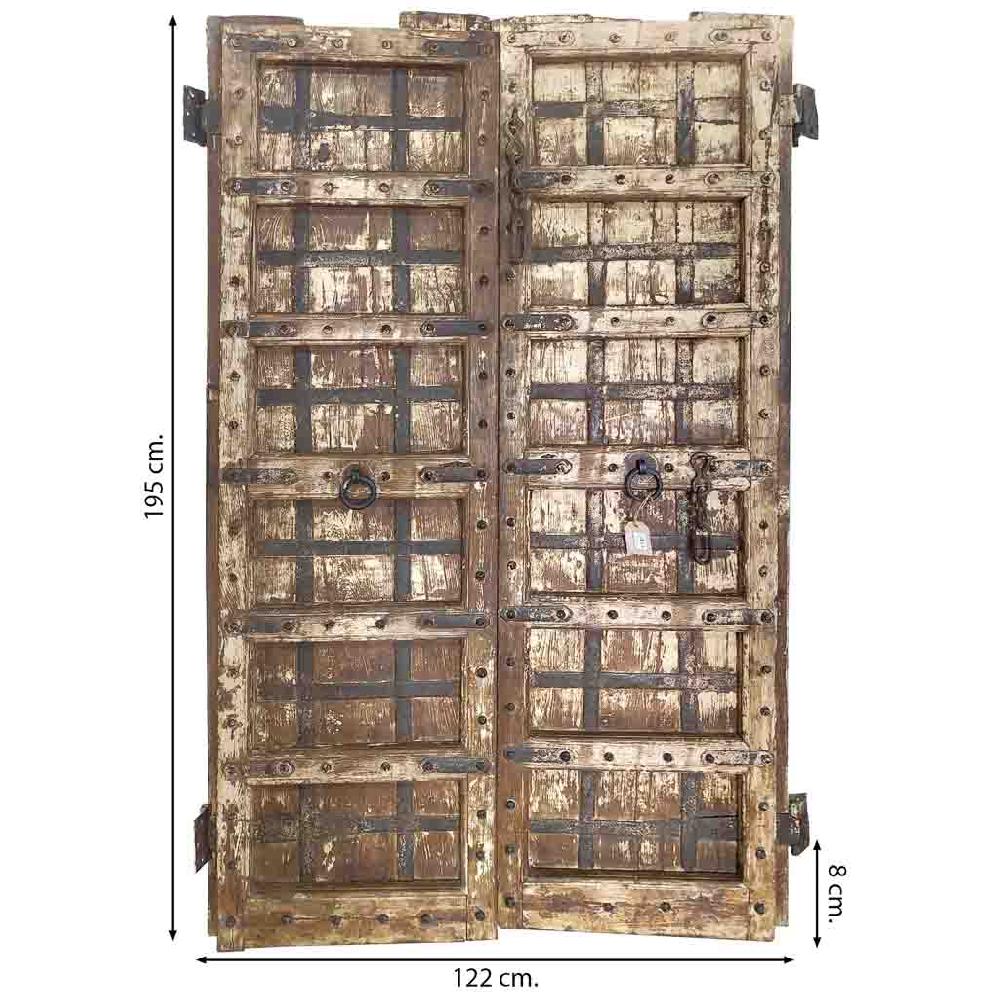 Creaciones Meng MUEBLE - PUERTAS Y VENTANAS - Puerta De Madera Con Acabado Artesanal