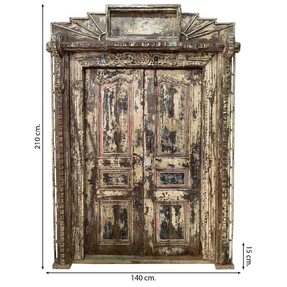 Creaciones Meng MUEBLE - PUERTAS Y VENTANAS - Puerta De Madera Con Acabado Artesanal