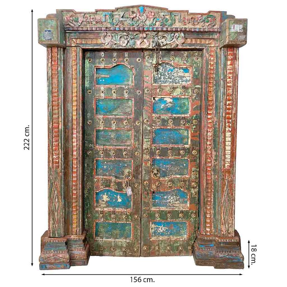 Creaciones Meng MUEBLE - PUERTAS Y VENTANAS - Puerta De Madera Con Acabado Artesanal