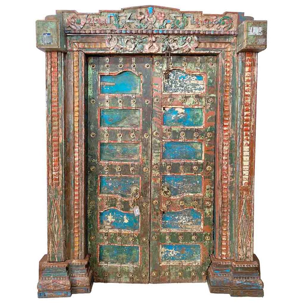 Creaciones meng MUEBLE - PUERTAS Y VENTANAS - puerta de madera con acabado artesanal