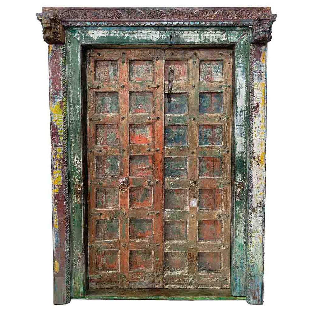 Creaciones meng MUEBLE - PUERTAS Y VENTANAS - puerta de madera con acabado artesanal