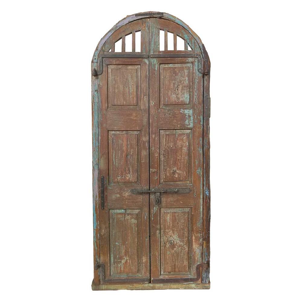 Creaciones Meng MUEBLE - PUERTAS Y VENTANAS - Puerta De Madera Marrón Con Acabado Artesanal