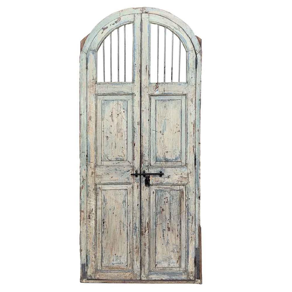 Creaciones Meng MUEBLE - PUERTAS Y VENTANAS - Puerta De Madera Marrón Con Acabado Artesanal