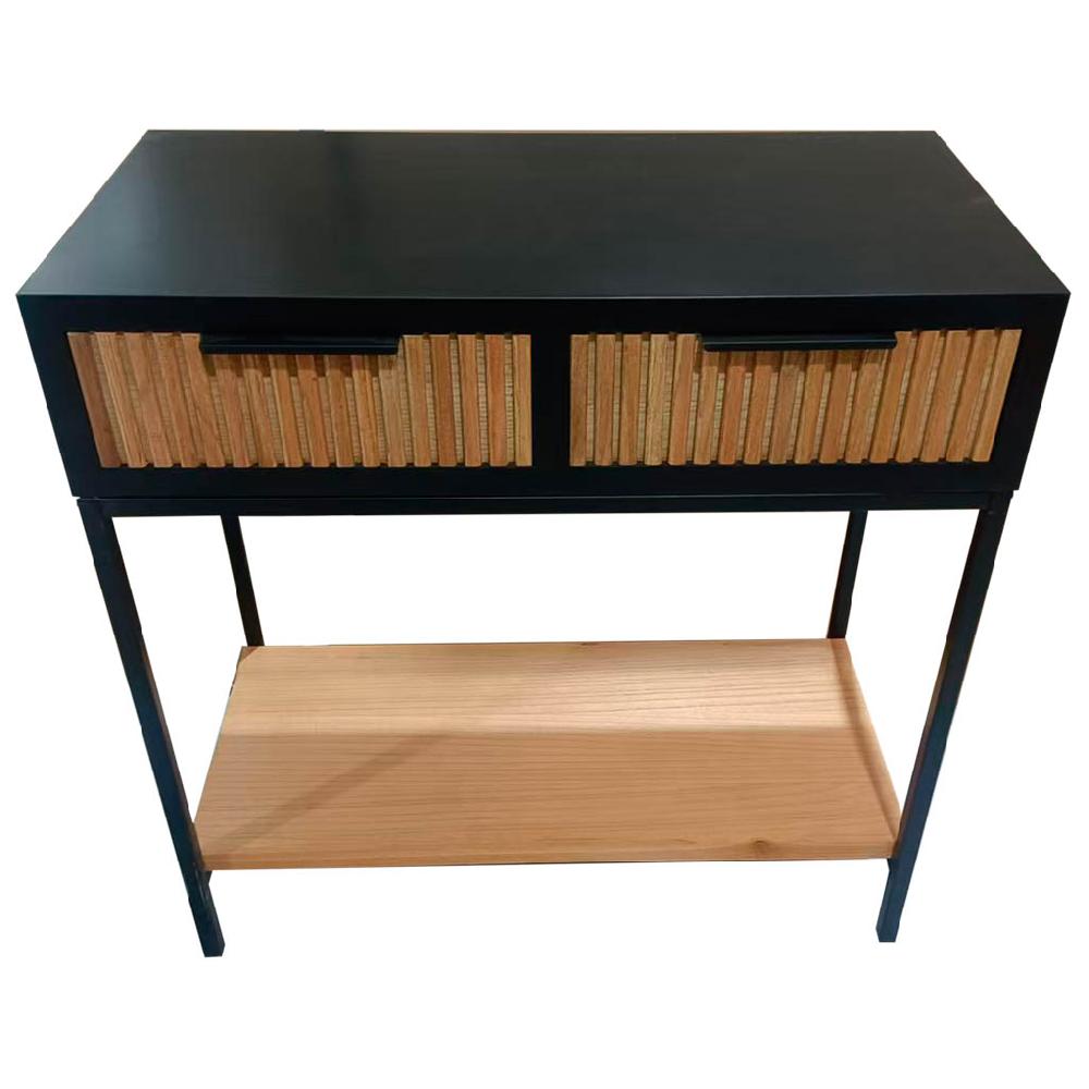 Creaciones meng MUEBLE - RECIBIDORES - recibidor 2 cajones madera y metal