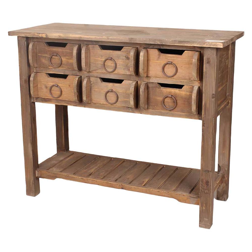 Creaciones meng MUEBLE - RECIBIDORES - recibidor de madera 6 cajones