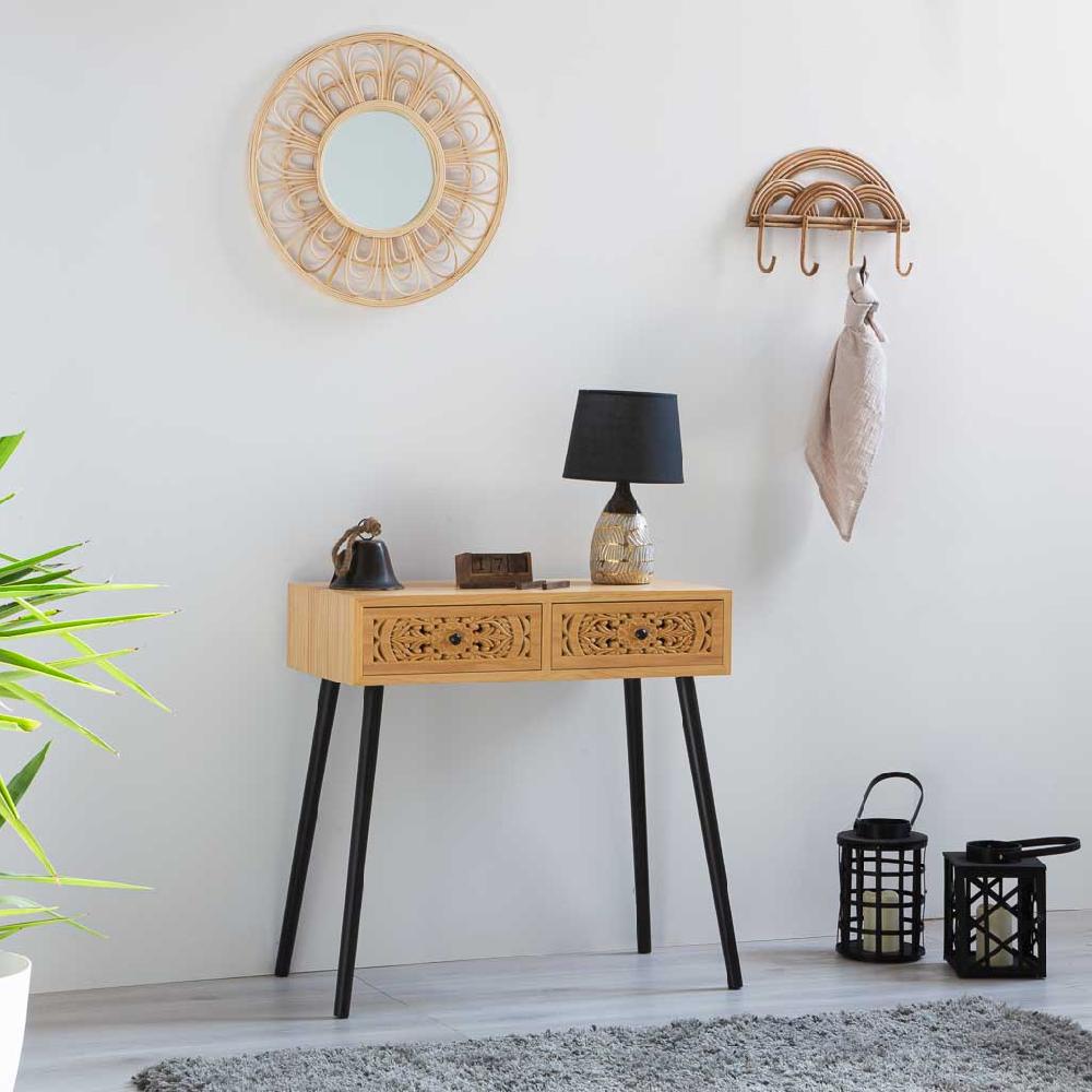 Creaciones Meng MUEBLE - RECIBIDORES - Recibidor De Madera Marrón