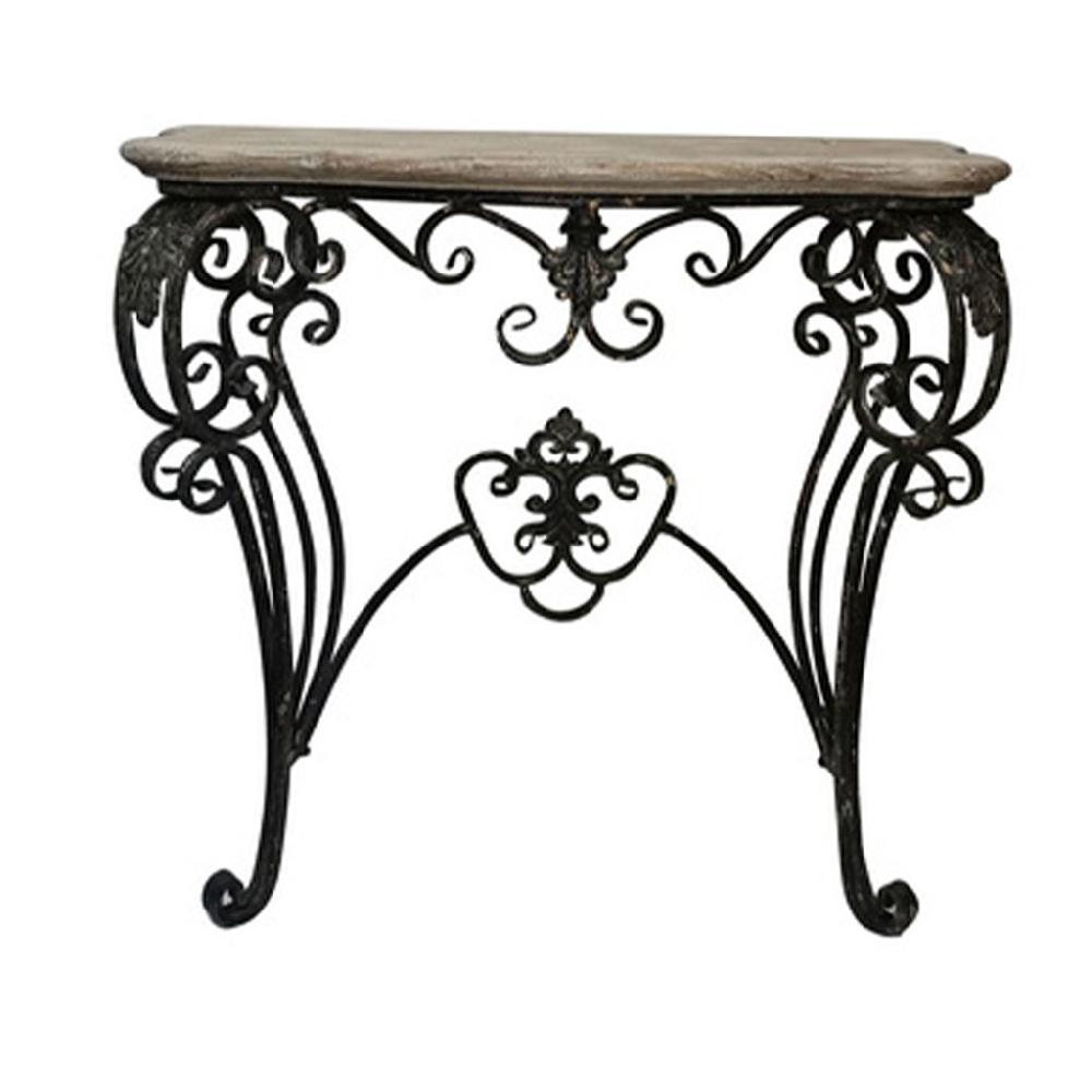 Creaciones meng MUEBLE - RECIBIDORES - recibidor de madera y metal acabado envejecido