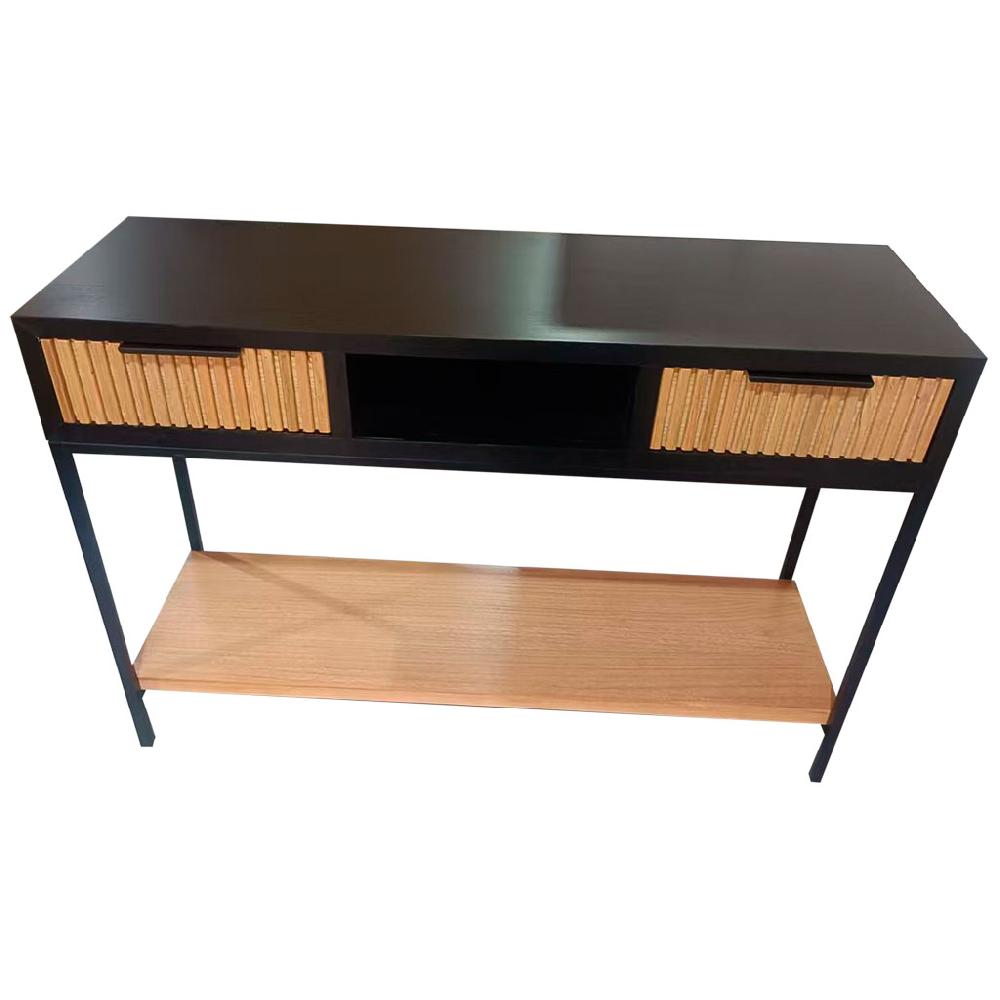 Creaciones meng MUEBLE - RECIBIDORES - recibidor dos cajones madera y metal