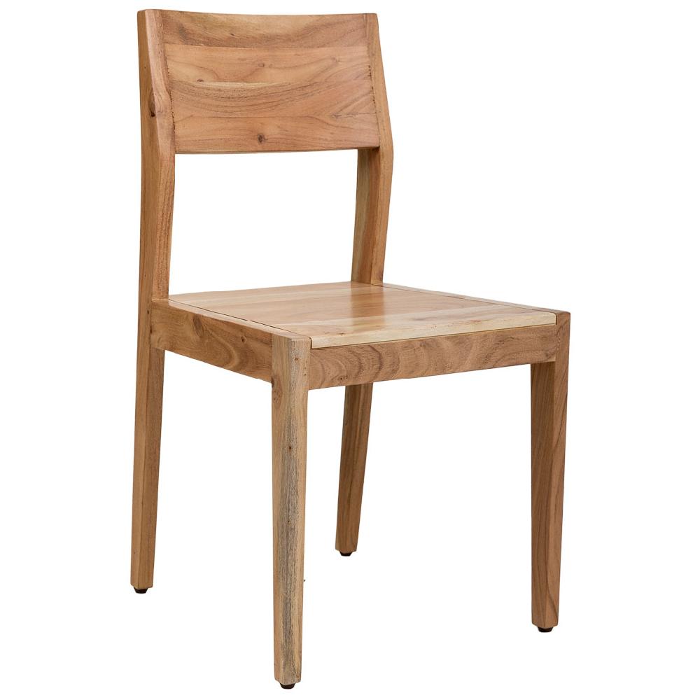 Creaciones meng MUEBLE - SILLAS - silla de comedor de madera de acacia acabado color natural