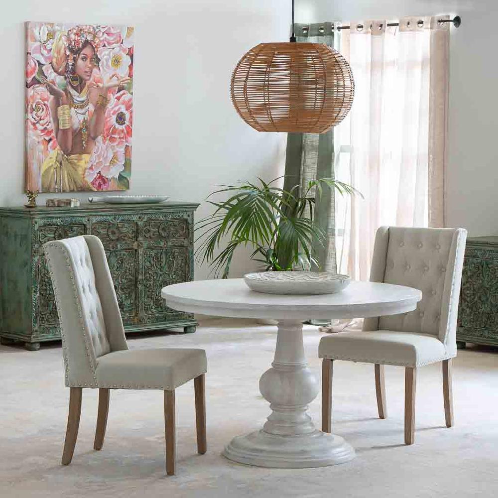 Creaciones Meng MUEBLE - SILLAS - Silla De Madera Tapizada