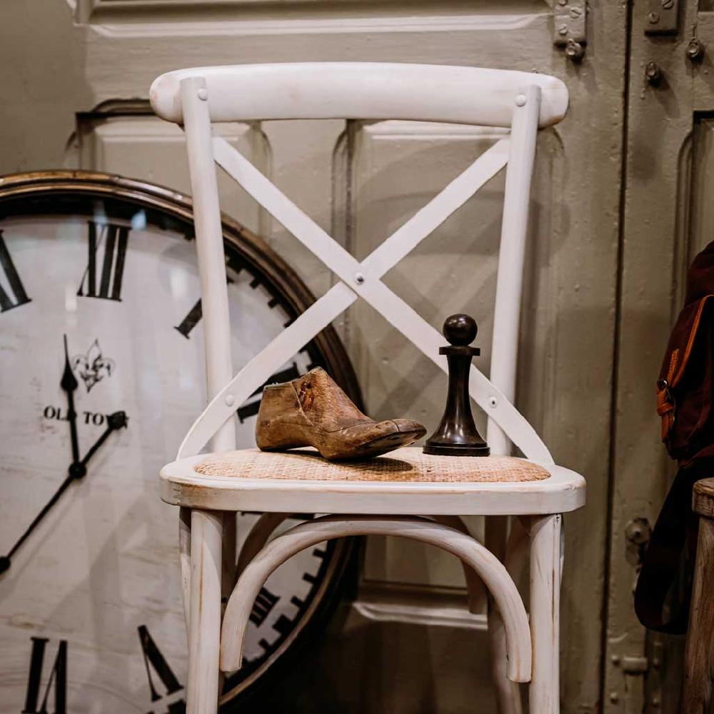 Creaciones Meng MUEBLE - SILLAS - Silla De Madera Y Asiento De Ratan