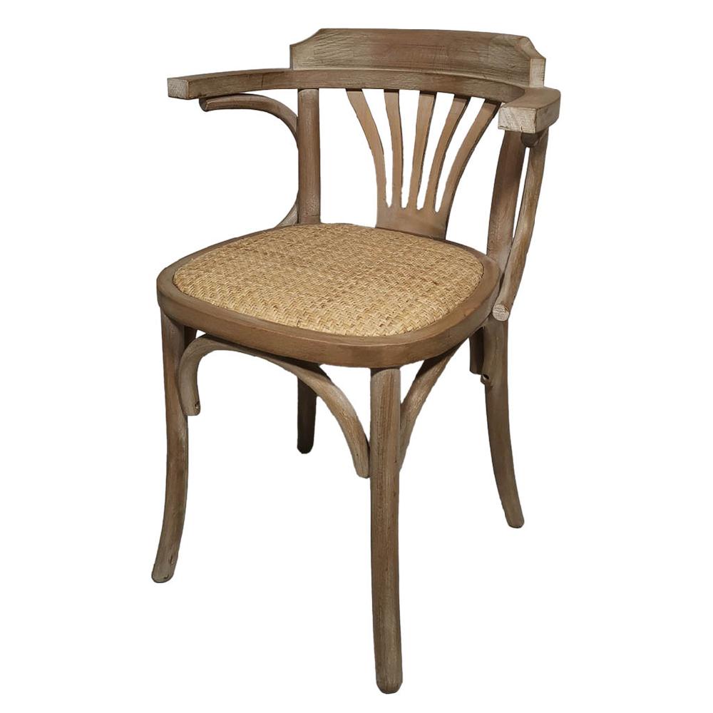 Creaciones meng MUEBLE - SILLAS - silla de madera y asiento de ratan