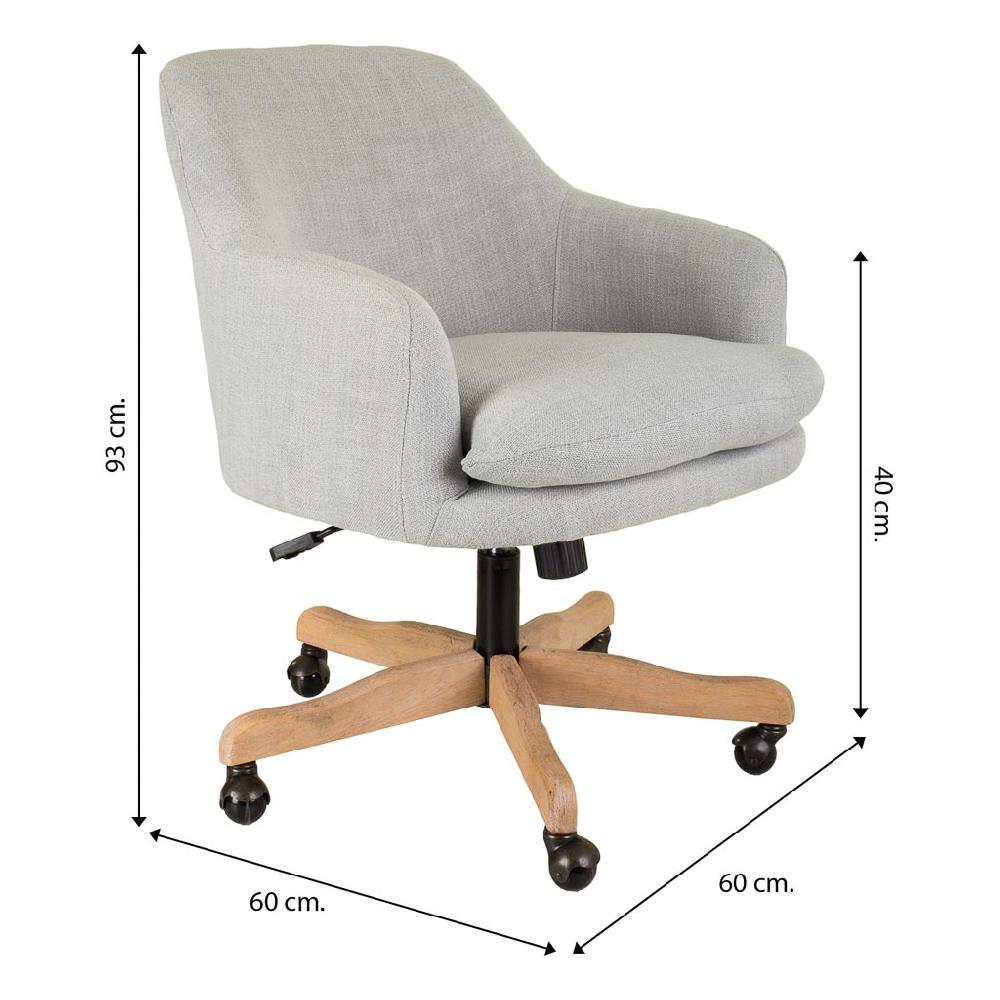 Creaciones Meng MUEBLE - SILLAS - Silla De Madera Y Tapizada Con Ruedas