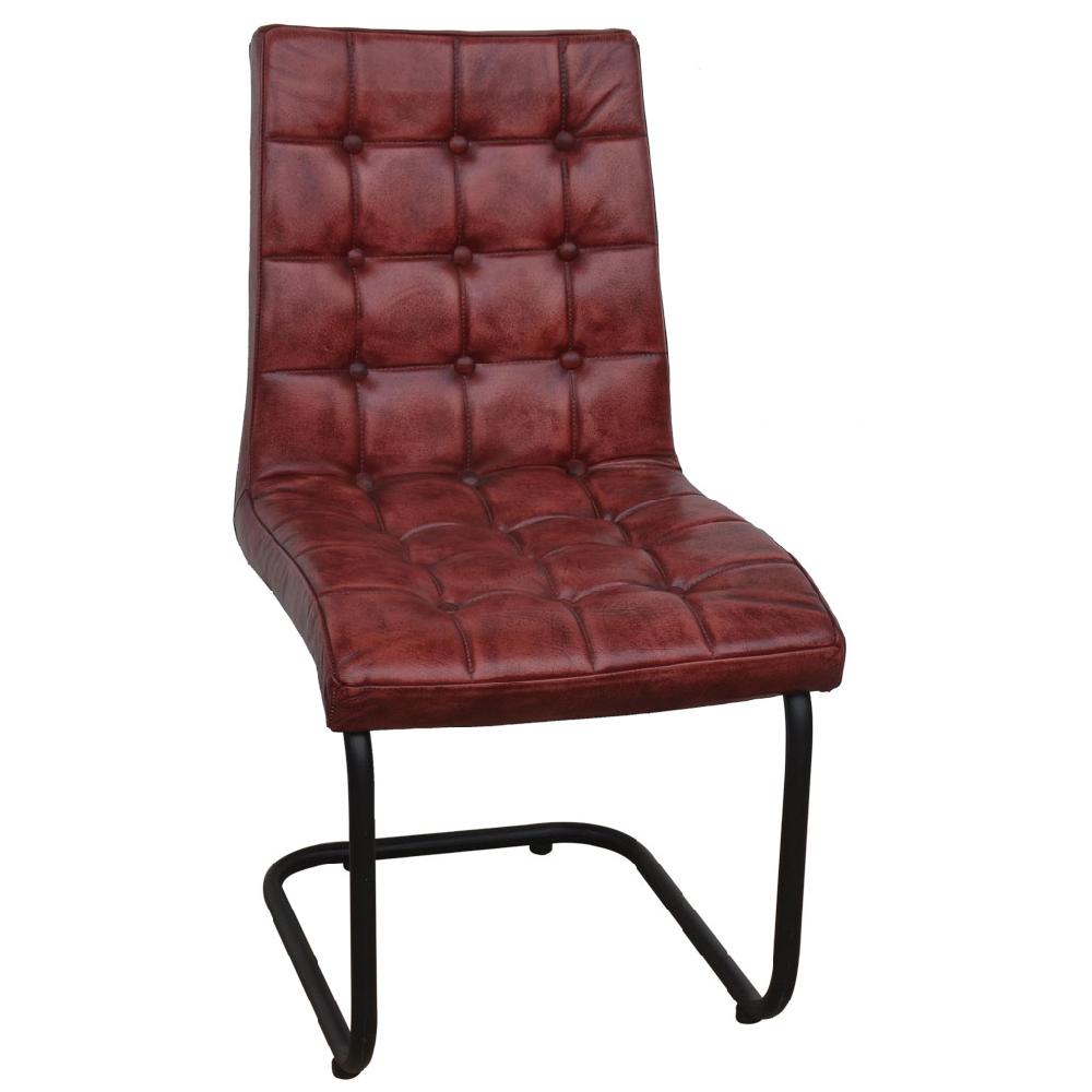 Creaciones meng MUEBLE - SILLAS - silla tapizada en piel marron