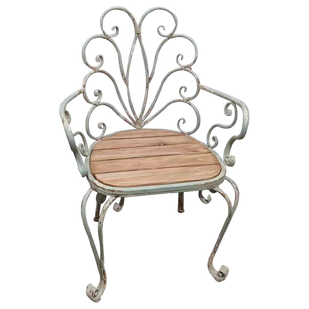 Creaciones meng MUEBLE - SILLONES Y BUTACAS - kit sillon de madera y metal acabado envejecido