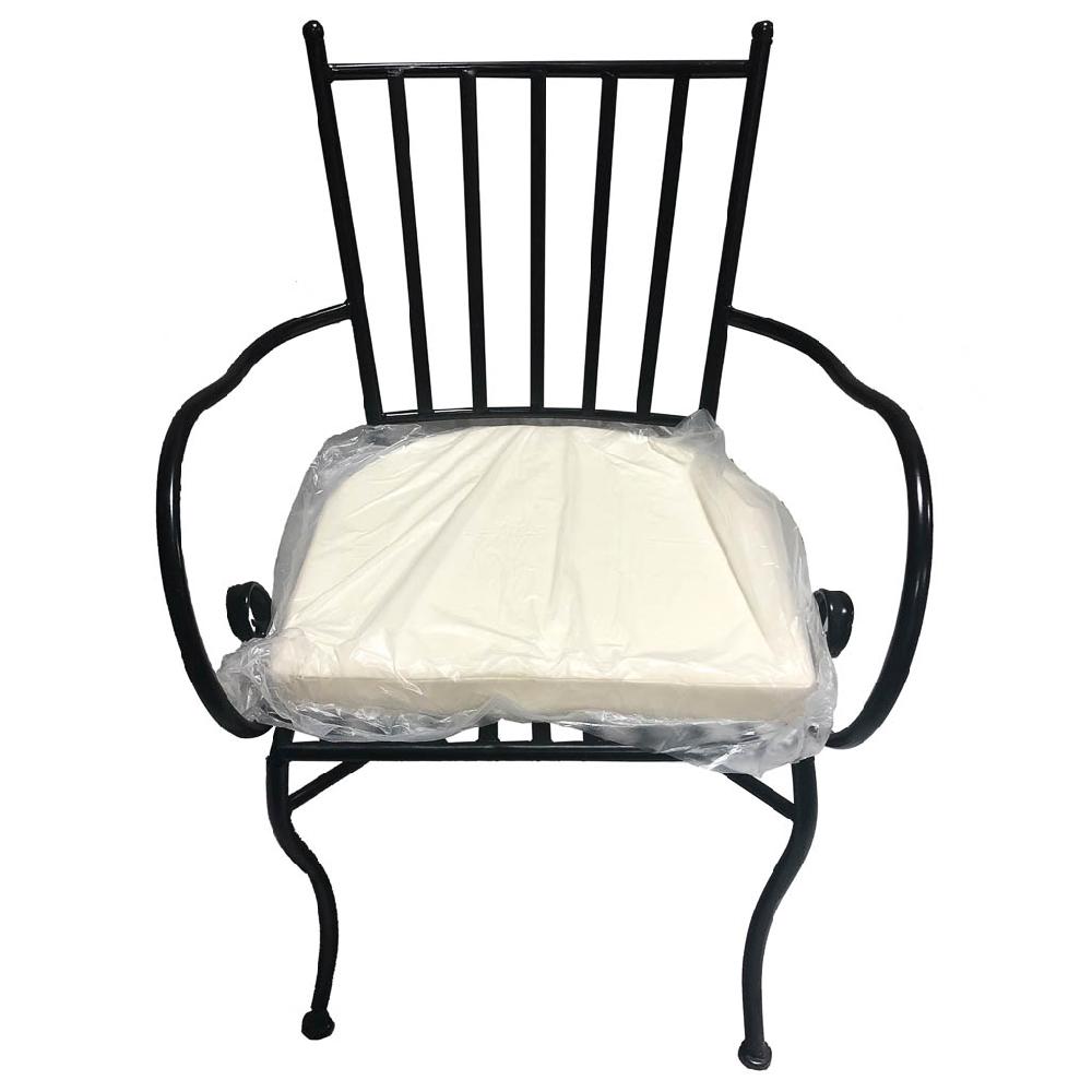 Creaciones meng MUEBLE - SILLONES Y BUTACAS - sillon de forja negro con cojin