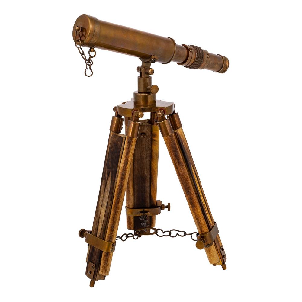 Creaciones meng REGALO - CABALLEROS - telescopio con tripode de madera y metal
