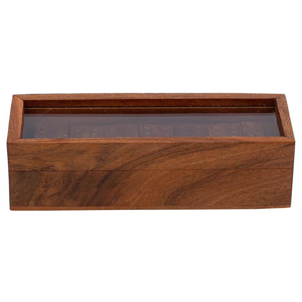 Creaciones Meng REGALO - JUEGOS DE MESA - Domino Con Caja De Madera Marron