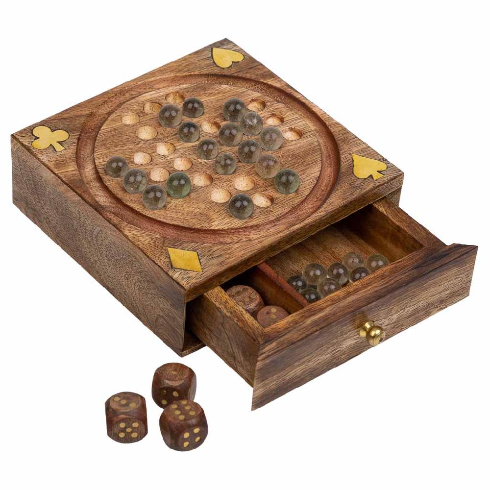 Creaciones meng REGALO - JUEGOS DE MESA - juego 2 en uno (solitario + dados)