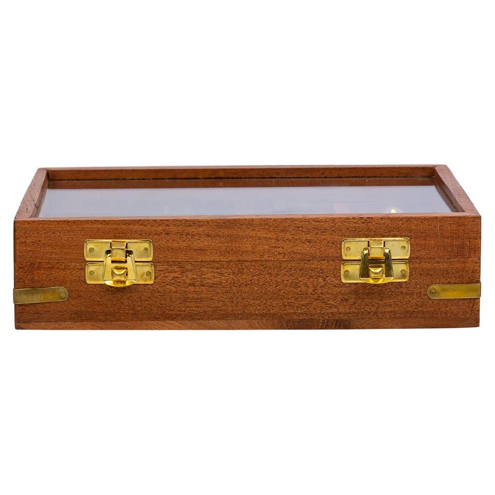 Creaciones Meng REGALO - JUEGOS DE MESA - Juego 3 En 1 (dados+domino+cartas) En Caja De Madera Marron