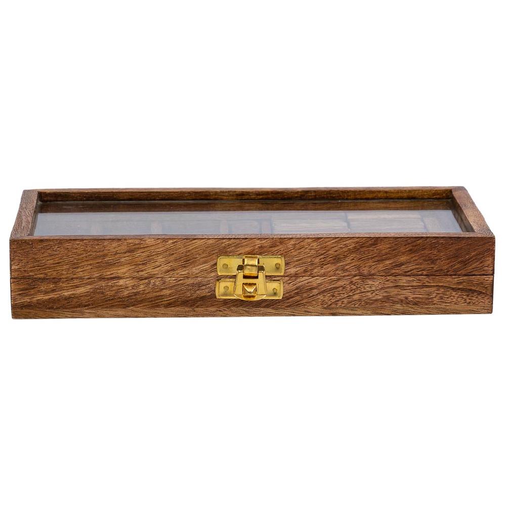 Creaciones Meng REGALO - JUEGOS DE MESA - Juego 3 En 1 (domino+dados+3 En Linea) En Caja De Madera Marron