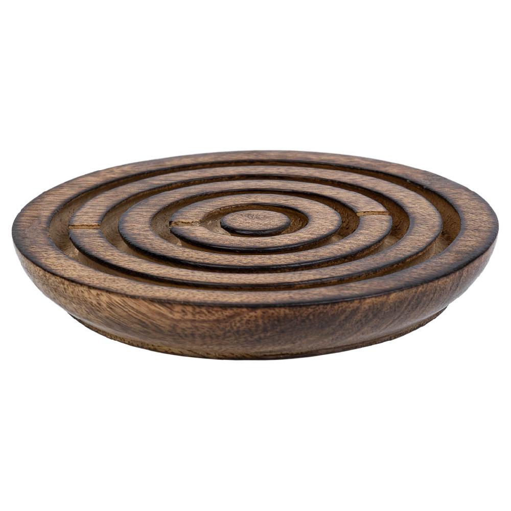 Creaciones Meng REGALO - JUEGOS DE MESA - Juego De Rompecabezas Redondo De Madera Marron