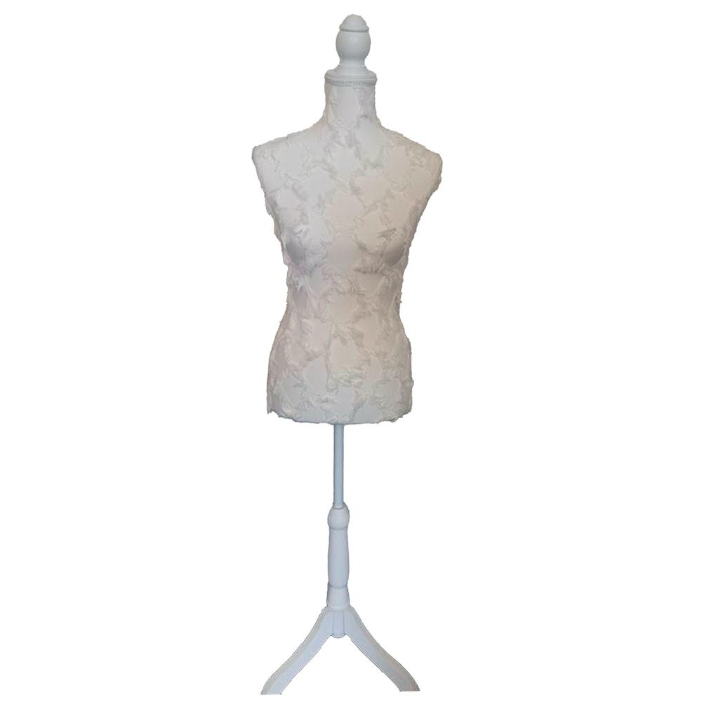 Creaciones Meng REGALO - MANIQUIS - Maniqui De Madera Y Espuma Forrado De Tela Blanca