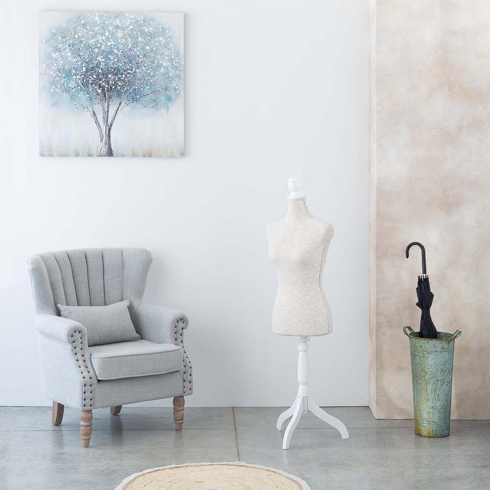 Creaciones Meng REGALO - MANIQUIS - Maniqui De Madera Y Espuma Forrado De Tela Marron