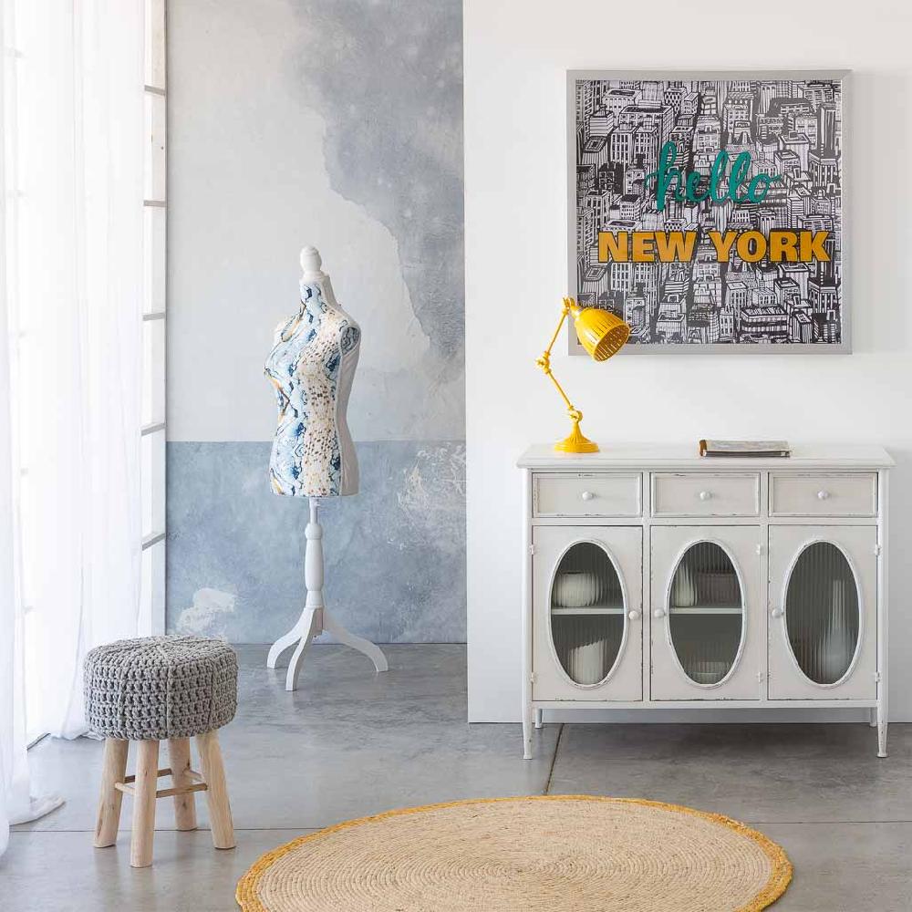 Creaciones Meng REGALO - MANIQUIS - Maniqui De Madera Y Espuma Forrado De Tela Azul