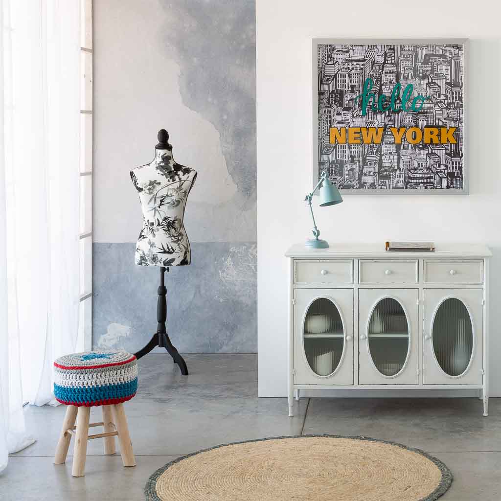 Creaciones Meng REGALO - MANIQUIS - Maniqui De Madera Y Espuma Forrado De Tela Negro