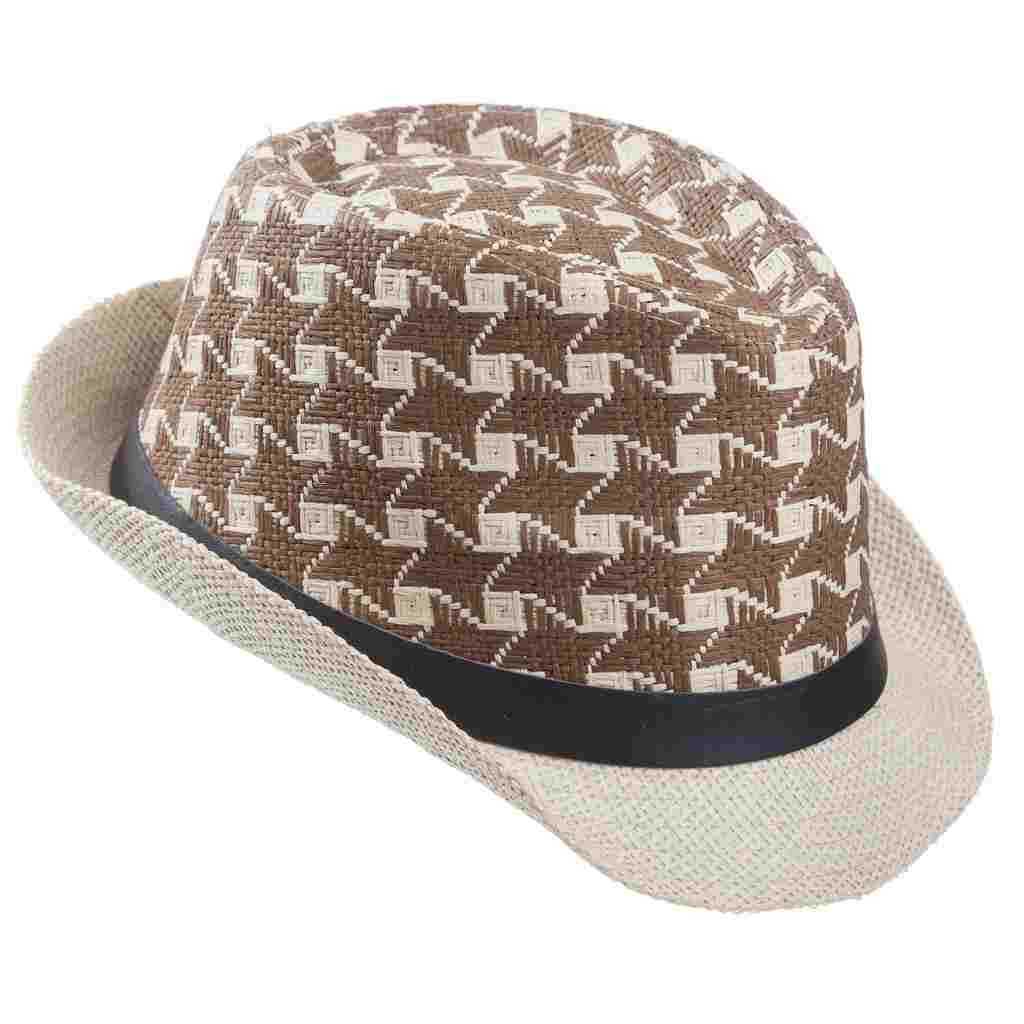 Creaciones meng REGALO - SOMBREROS - sombrero fedora bicolor con detalle hebilla