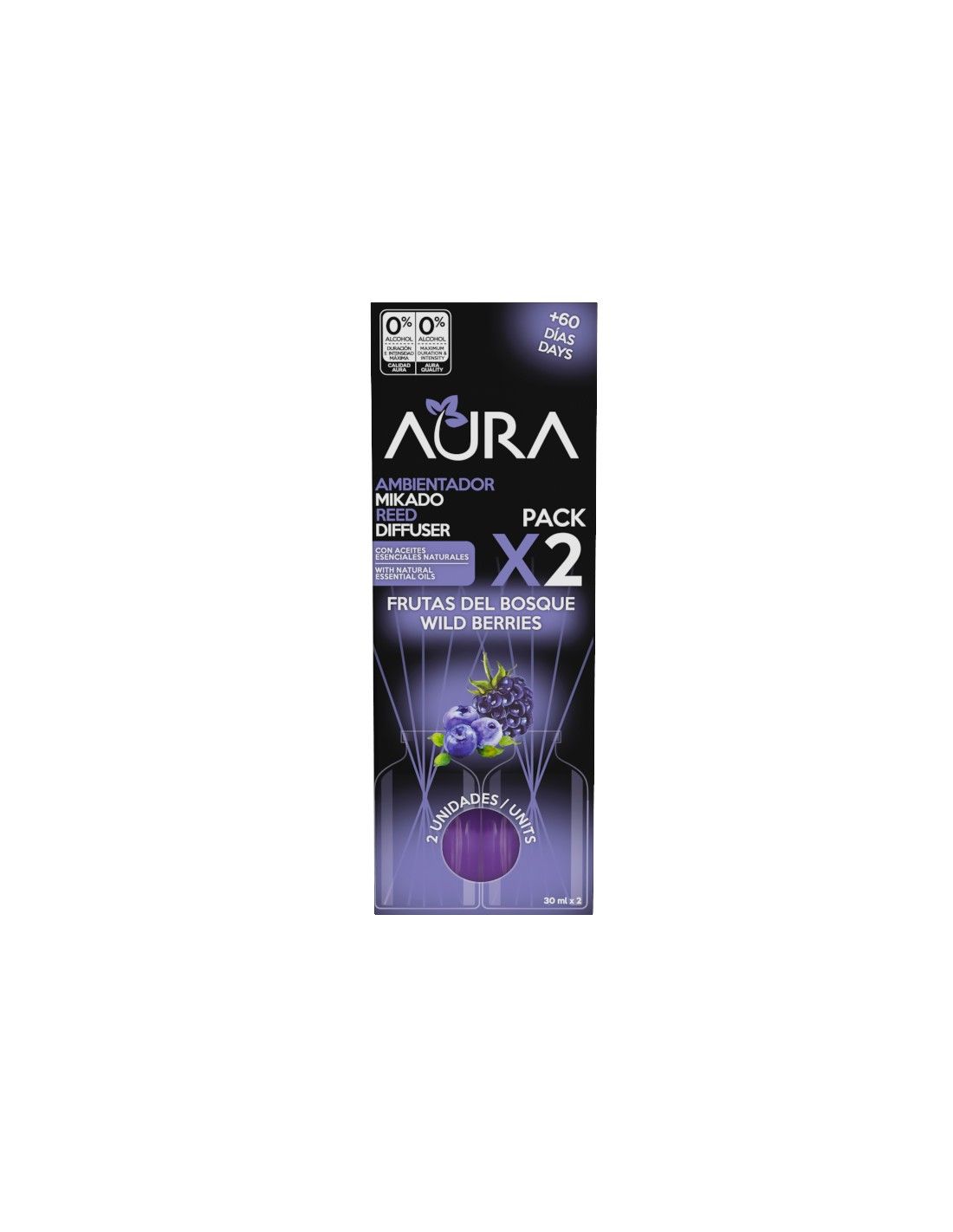 Cristalinas Recambio Mikado 2x30ml Aura
