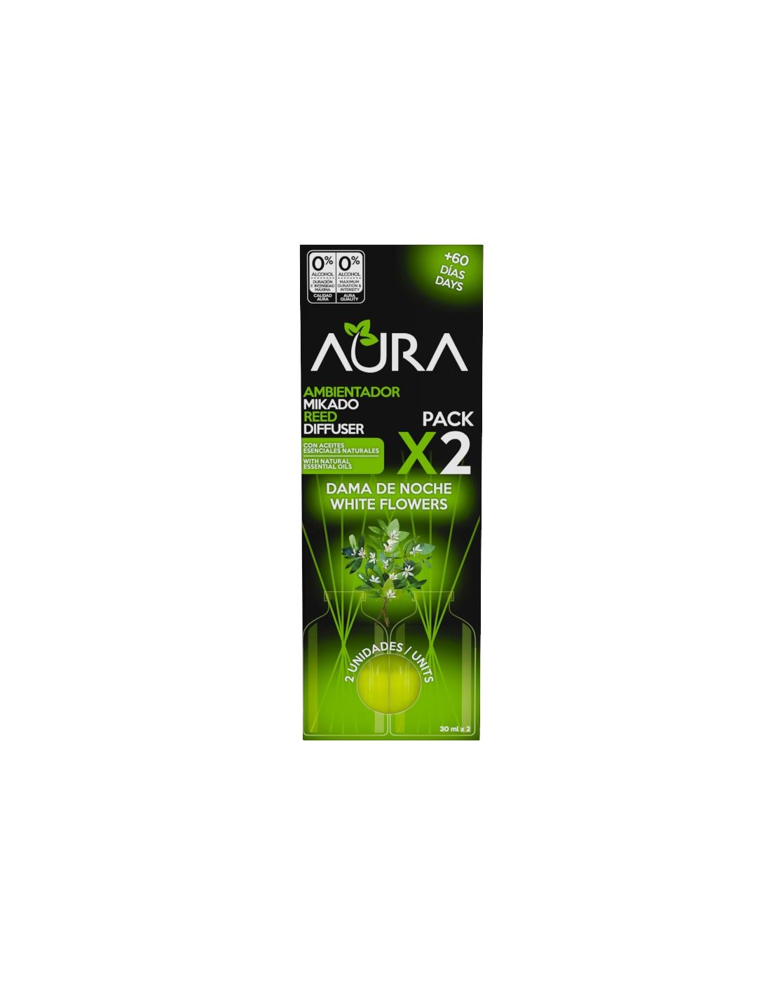 Cristalinas Recambio Mikado 2x30ml Aura