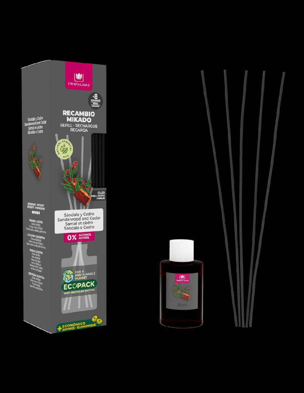 Cristalinas Recambio Mikado Esencia 35ML + Cañas