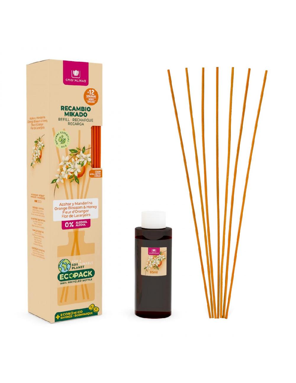 Cristalinas Recambio Mikado Esencia 85ML + Cañas