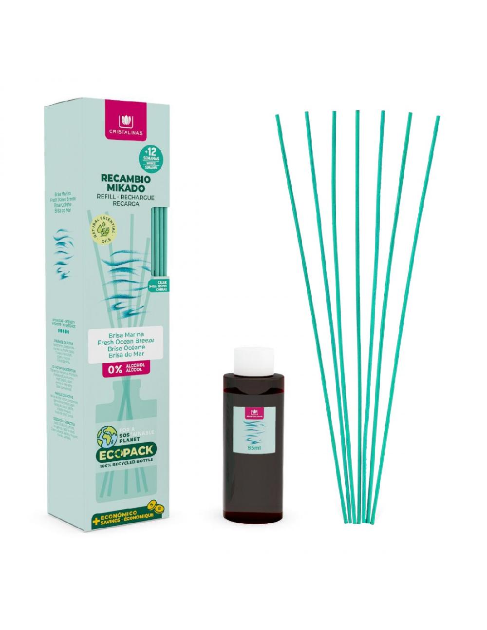 Cristalinas Recambio Mikado Esencia 85ML + Cañas