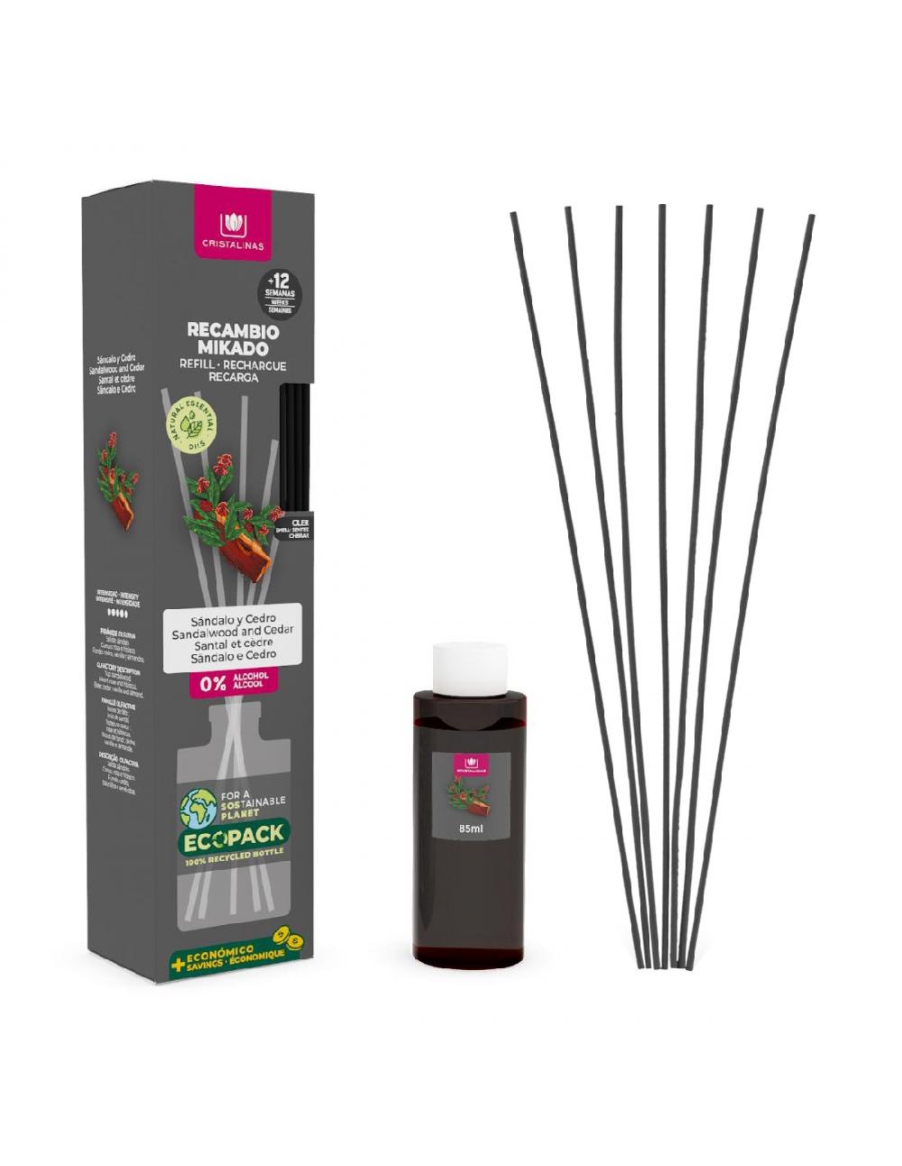 Cristalinas Recambio Mikado Esencia 85ML + Cañas