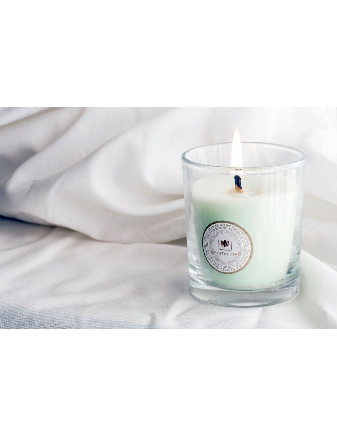 Cristalinas Vela Mecha De Madera Azahar