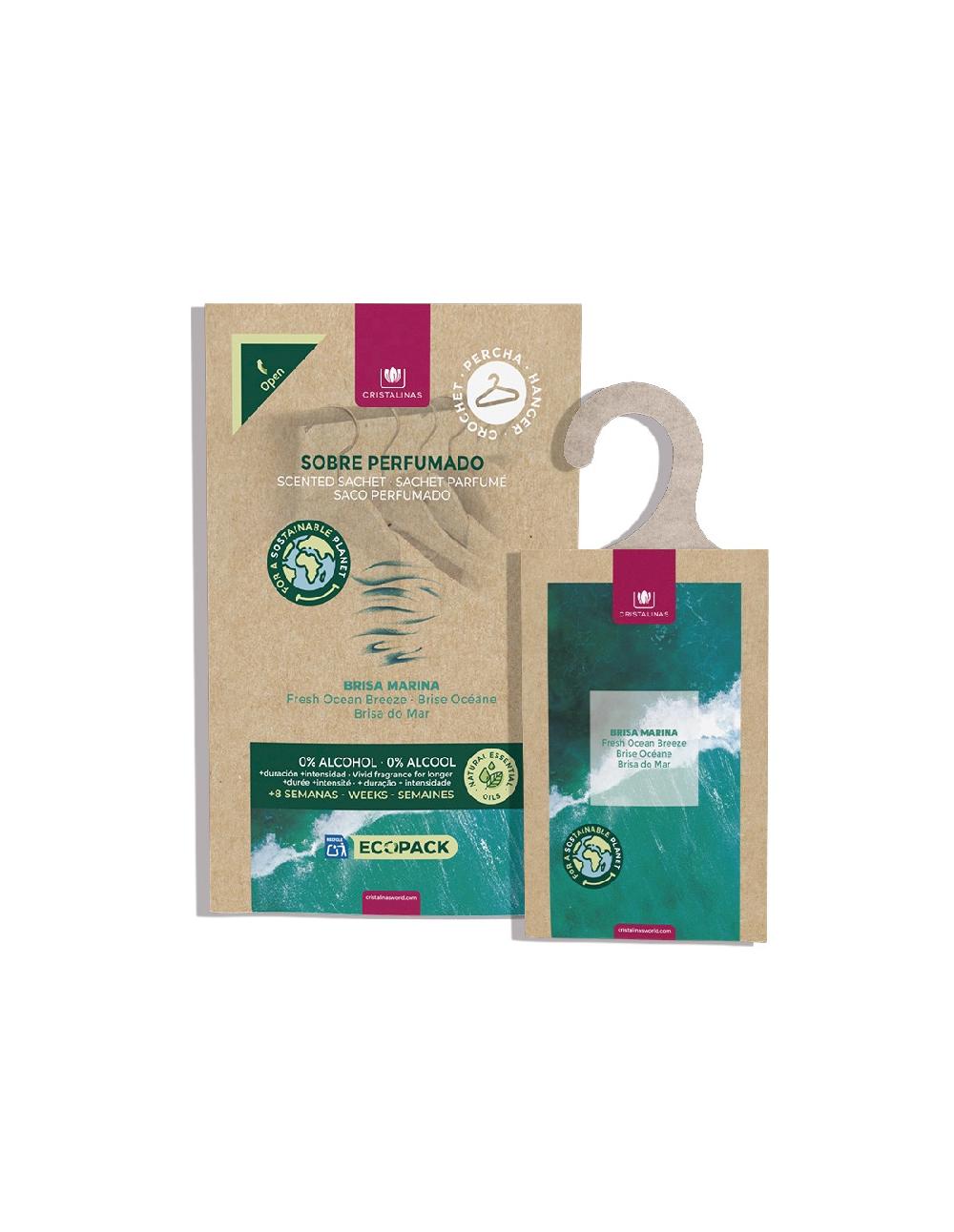 Cristalinas Pack 3 Ambientador De Armario Ecopack Cristalinas Aroma Brisa Marina