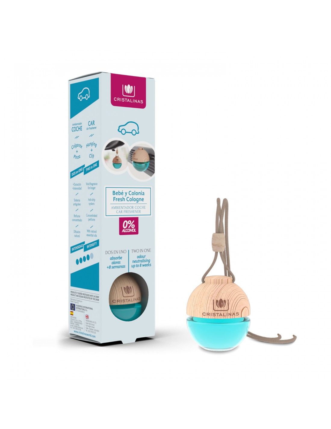 Cristalinas Pack Ambientador Coche + Spray 100ml Bebé Y Colonia